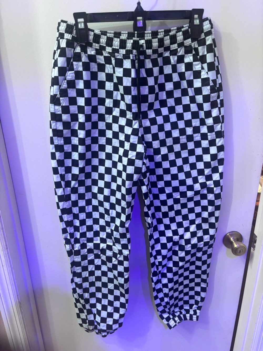 VANS Black & White Checkered Jogger Pants